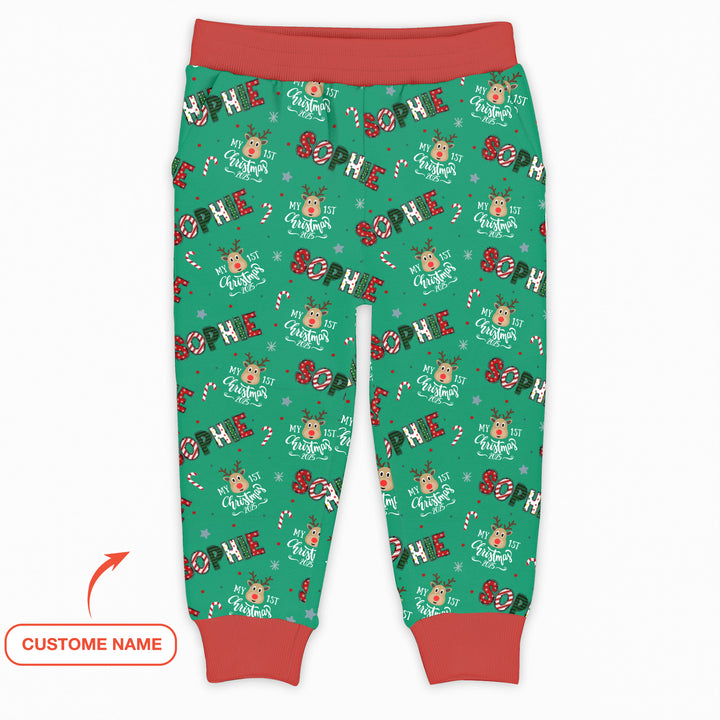 Custom Name "My First Christmas" Jogger
