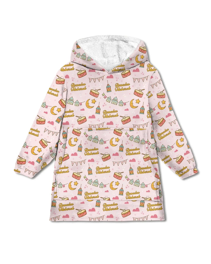 Ramadan Mubarak Wearable Blanket Hoodie