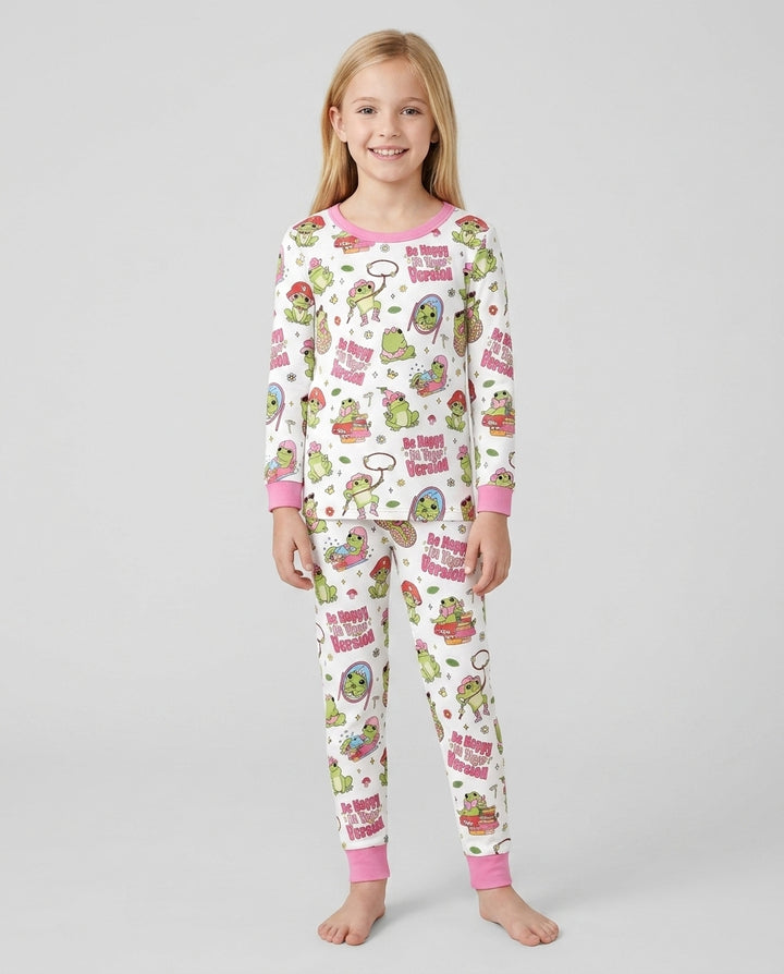 Be Happy In Your Version Bamboo Two Piece Long Sleeve Pajama Set