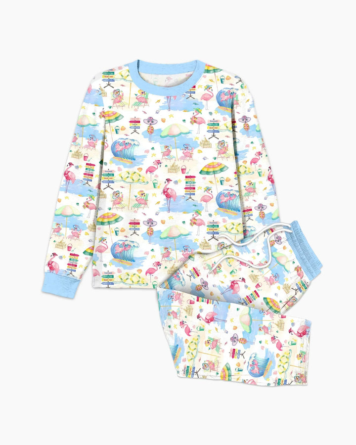 Flamingo Beach Family Matching Men's Pajama Set