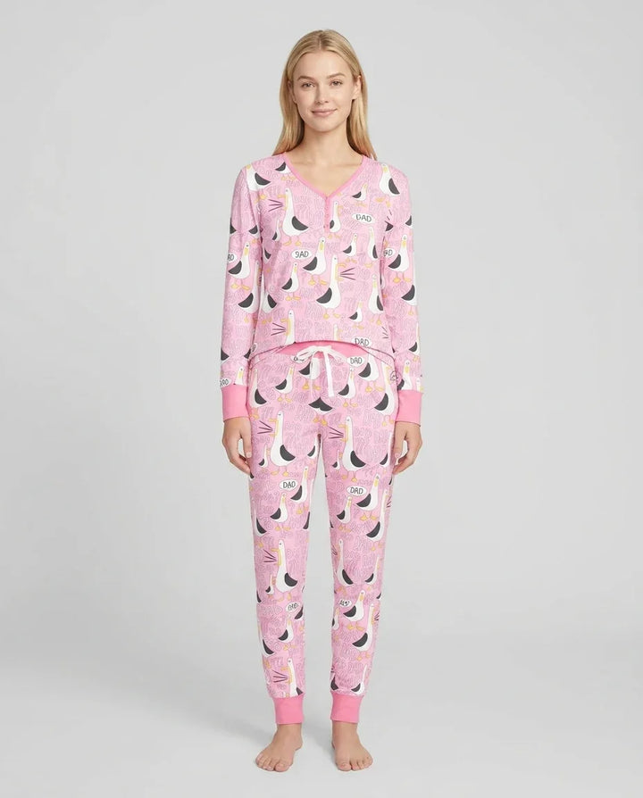 Funny Seagull DAD Bamboo Women Pajama Set