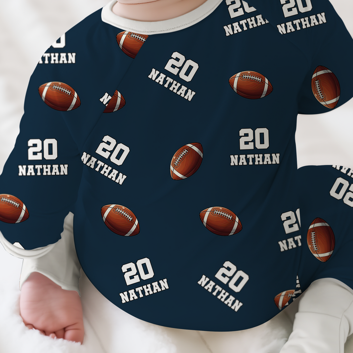 Football Pattern Personalized Convertible Zippy