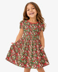 Christmas Time Mosaic Bamboo Twirl Dress