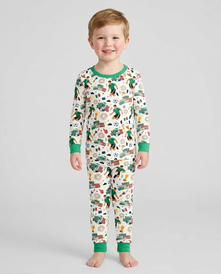 Conjunto de pijama de dos piezas de bambú con mangas largas, plantilla PERSONALIZADA