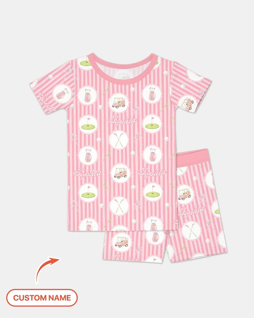 Zweiteiliges Pyjama-Set mit kurzen Ärmeln und Shorts im Sommer-Design