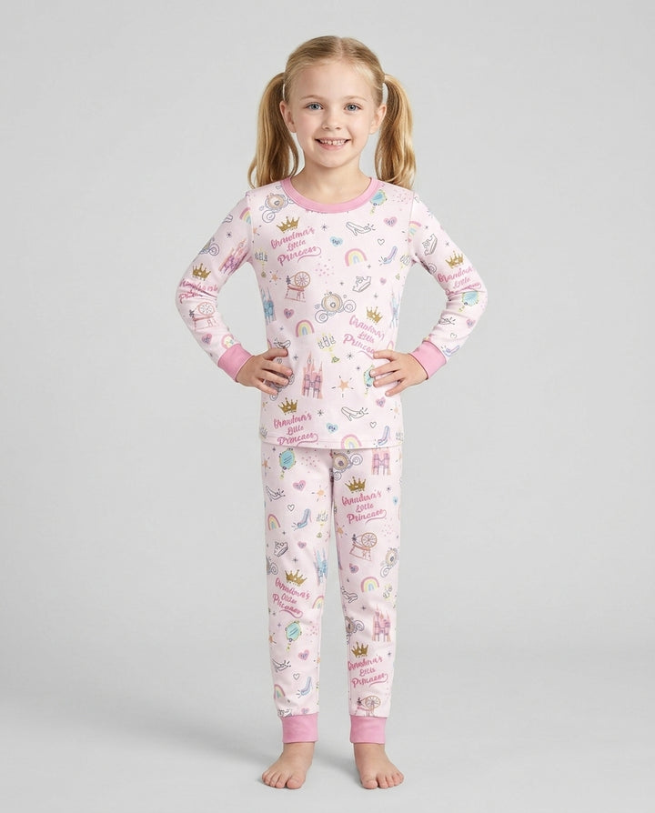Grandma's Little Princess Bamboo Two Piece Long Sleeve Pajama Set