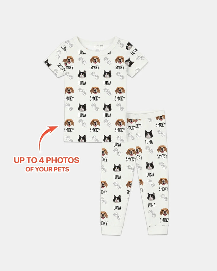 Zweiteiliges, kurzärmliges Pyjama-Set mit Marienkäfern