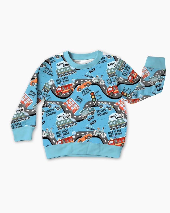 Zoom Zoom Beep Beep Bamboo Crewneck Sweatshirt
