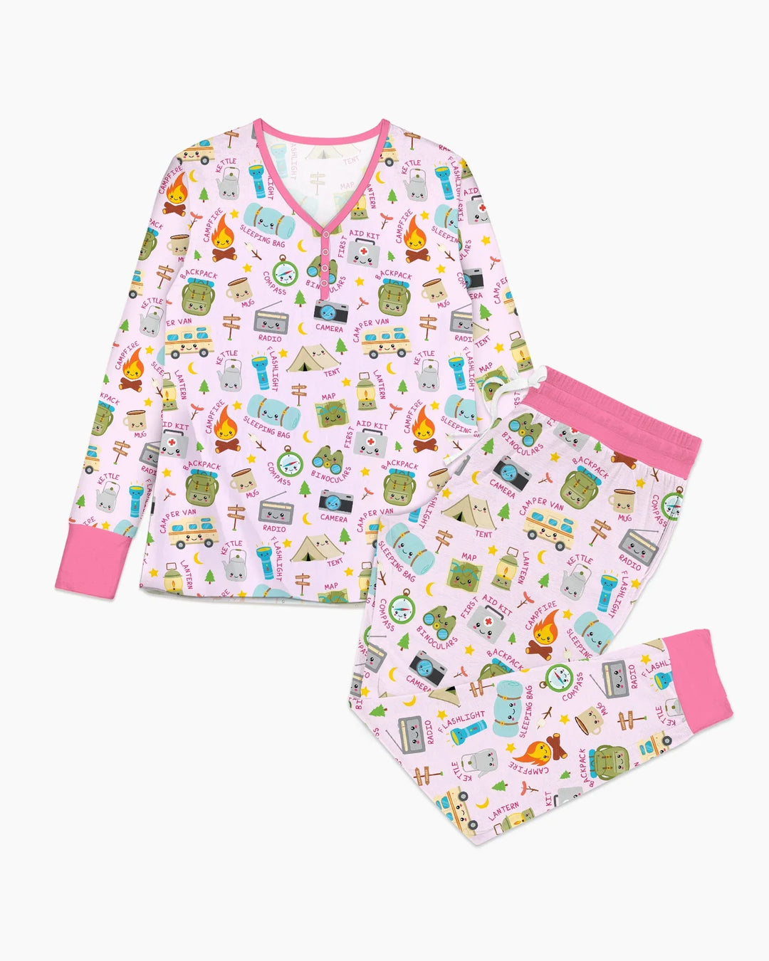 Little Camp Adventure Family Matching Women Pajama Set