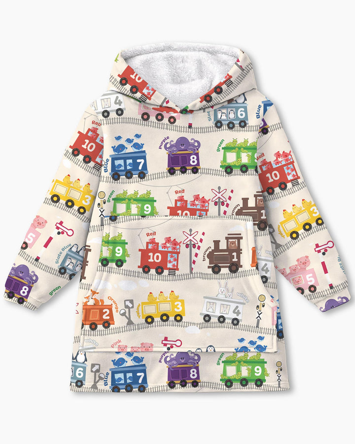 Color Train Bamboo Blanket Hoodie