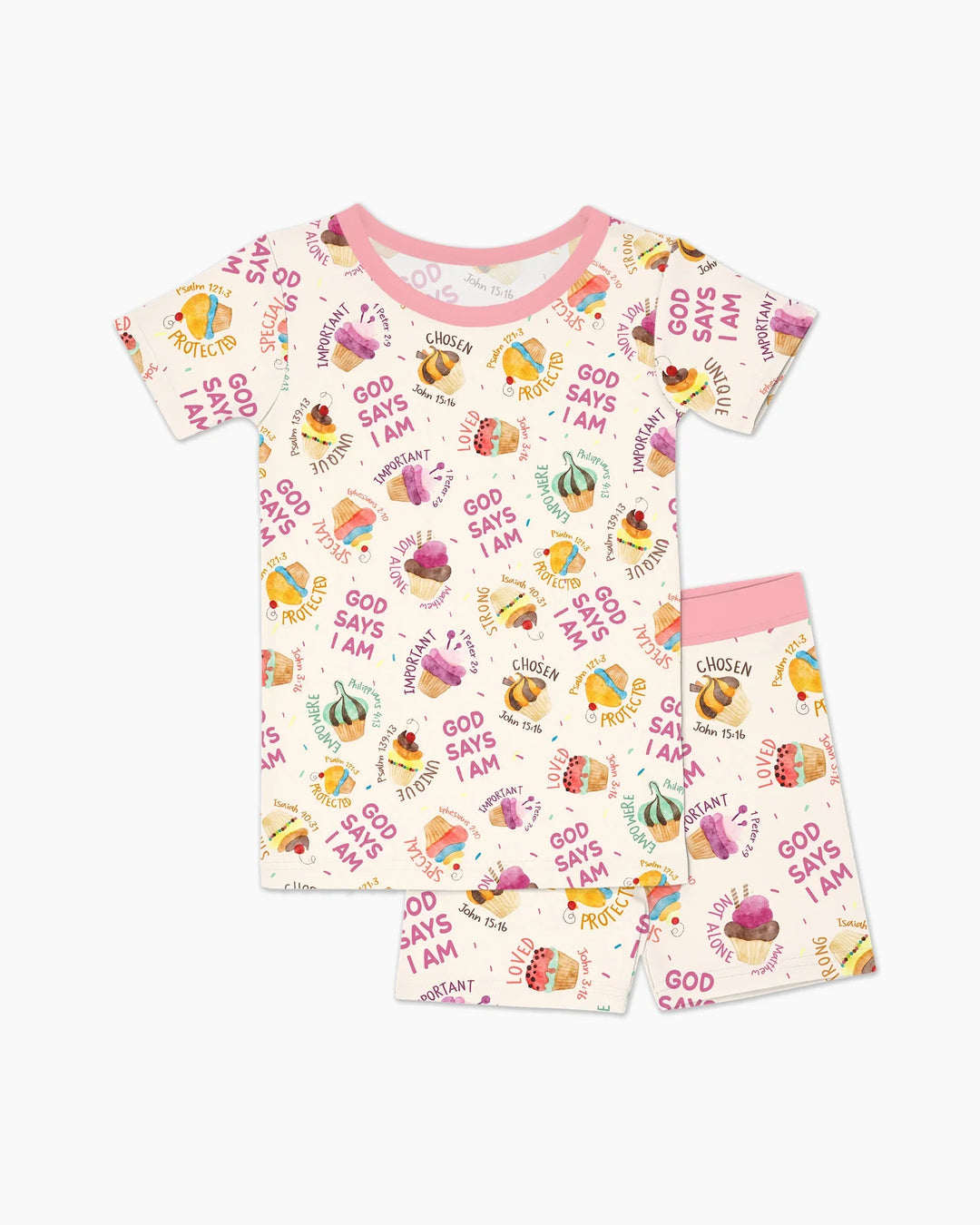 Template Zweiteiliges Pyjama-Set mit kurzen Ärmeln und Shorts