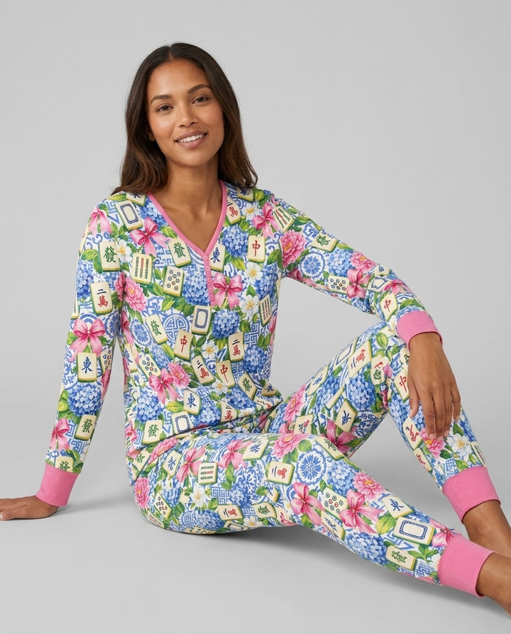 Mahjong in Bloom Bamboo Women Pajama Set
