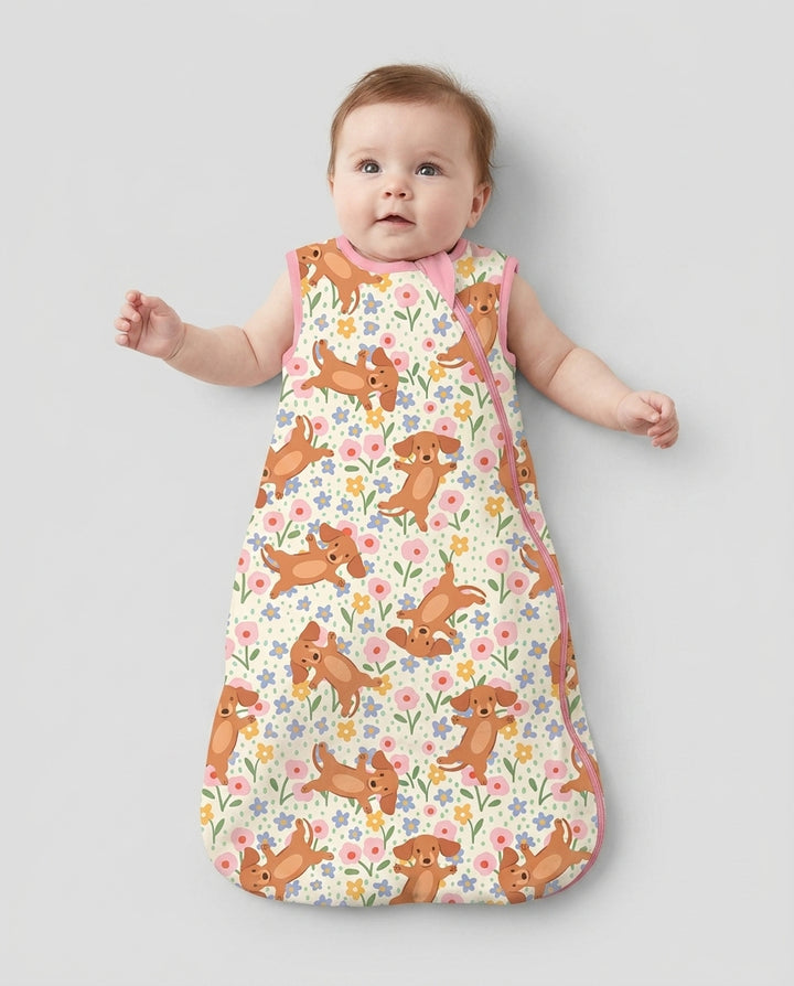 Dachshund Blooms Family Matching Bamboo Sleep Bag