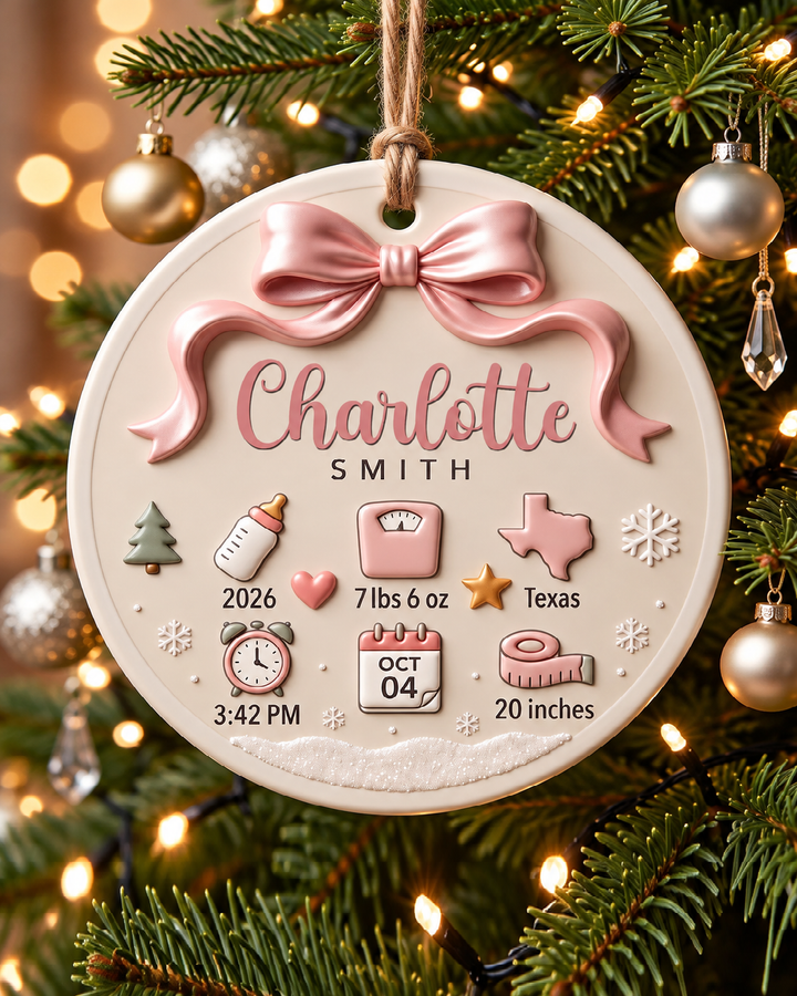 Baby First Christmas Ceramic Ornament