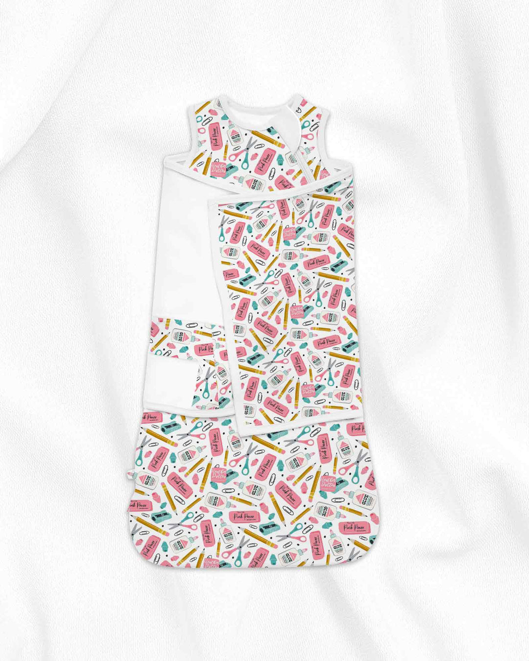 Pink Power School Supplies Bamboo Sleep Bag Swaddler
