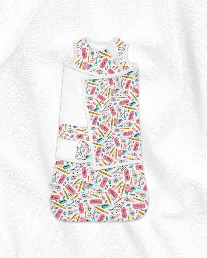 Pink Power School Supplies Bamboo Sleep Bag Swaddler