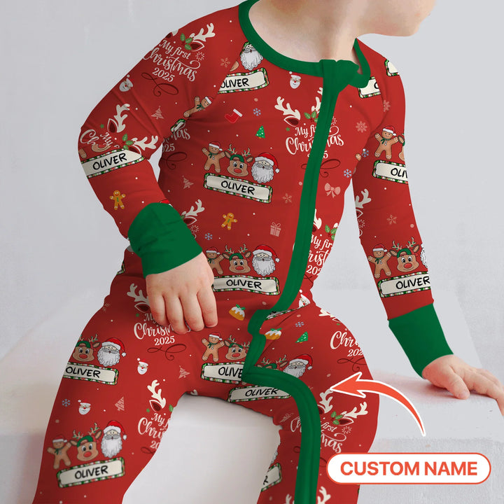 Custom Name "Merry Christmas My Deer" For Boy - Convertible Zippy , Custom Name "Merry Christmas My Deer" For Boy - Convertible Zippy - 0-3M