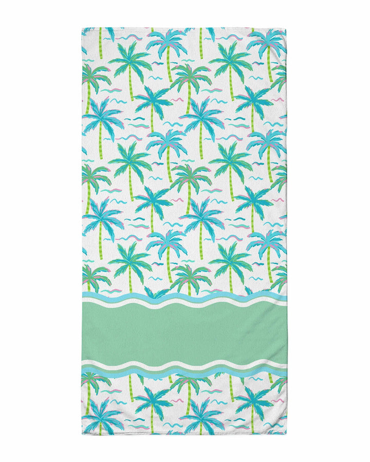 Tropical Palm Breeze Bamboo Beach Towel