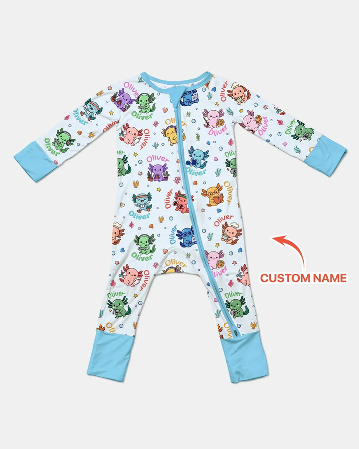 Custom Name Cute Hobby Axolotl Convertible Zippy