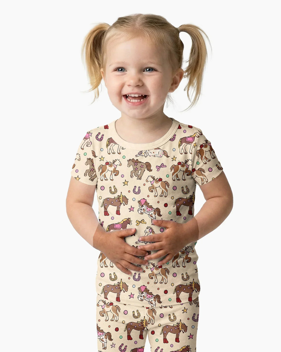 Lil' Buckaroo Bamboo Two Piece Short Sleeve Shorts Pajama Set
