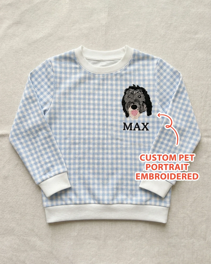 Custom Embroidered Pet Bamboo Crewneck Sweatshirt