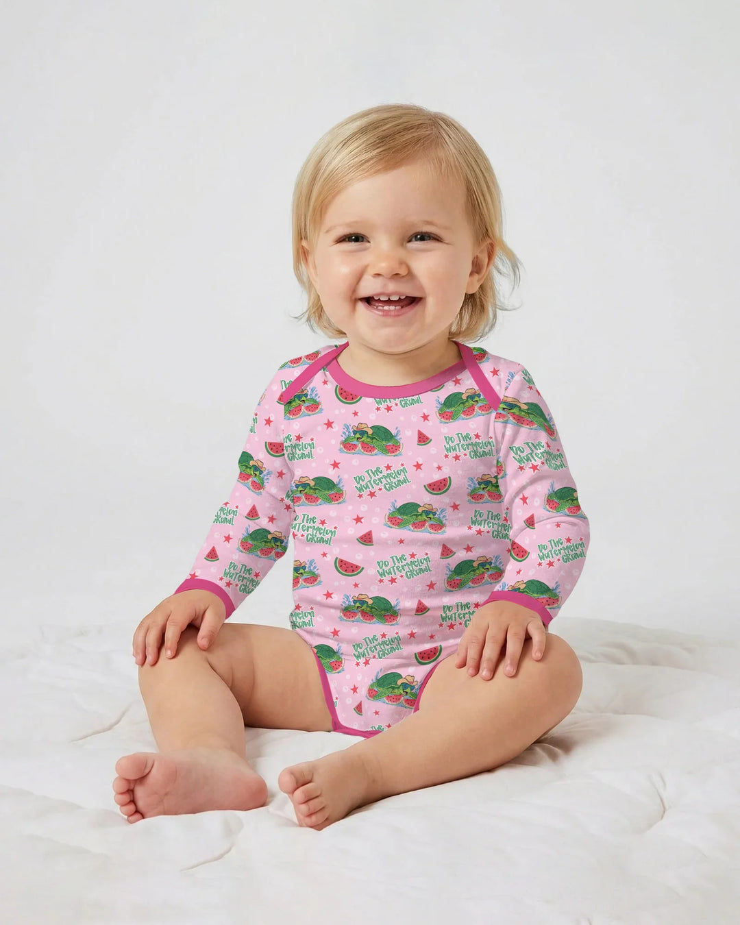 Watermelon Turtle Family Matching Bamboo Bodysuit