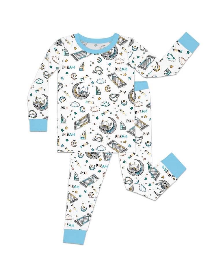 Dua, Dhikr, Dream Matching Family Two Piece Long Sleeve Pajama Set