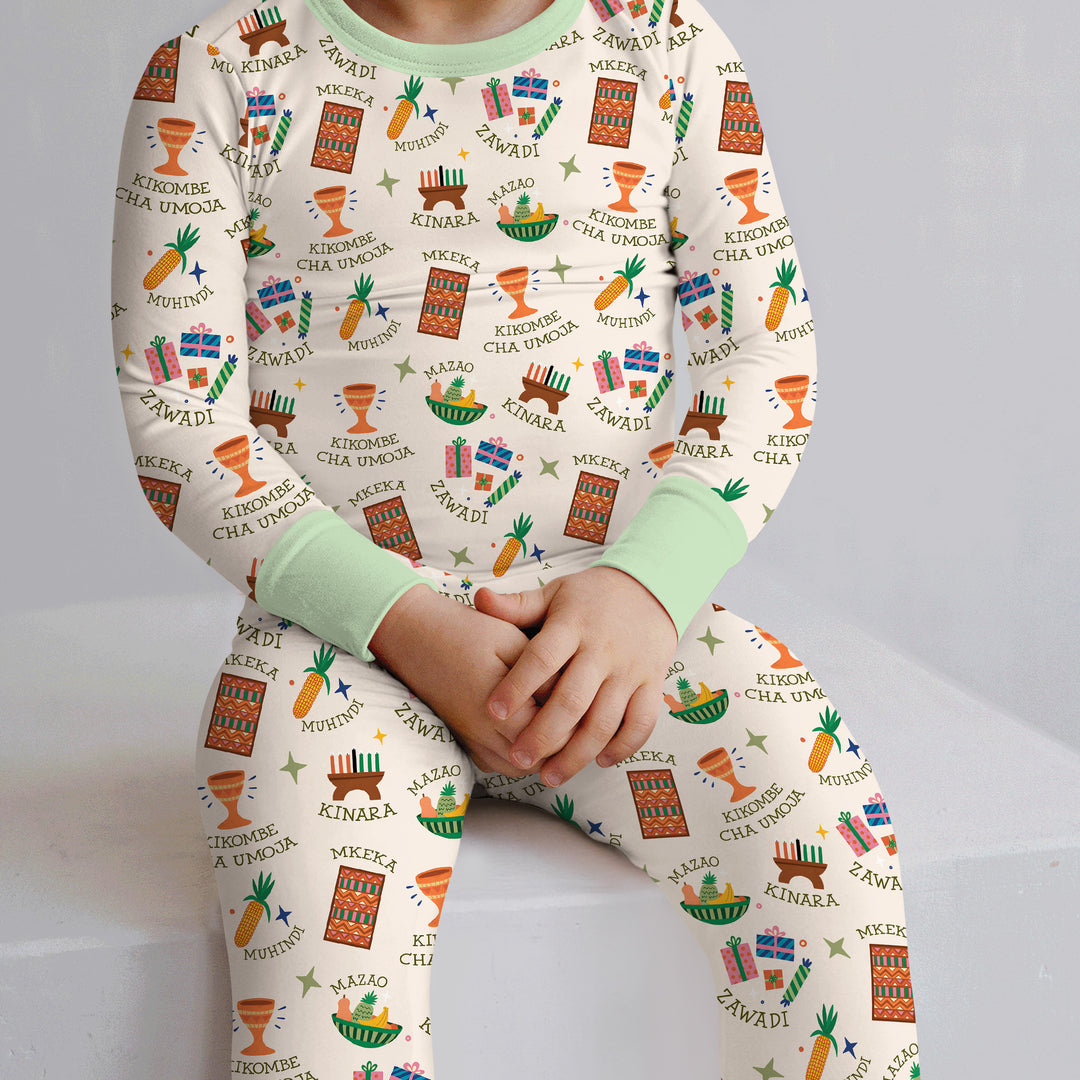 Kwanzaa Spirit Two Piece Long Sleeve Pajama Set