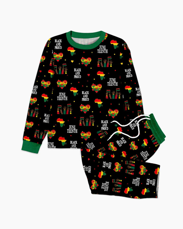Juneteenth Black and Proud Bamboo Men's Pajama Set