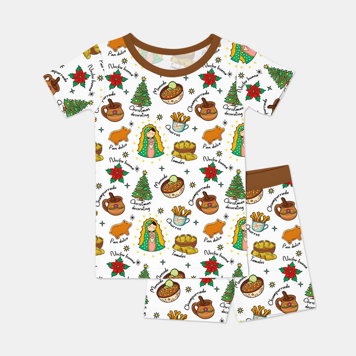 Abuelita and Pan Dulce Season Two Piece Short Sleeve Shorts Pajama Set