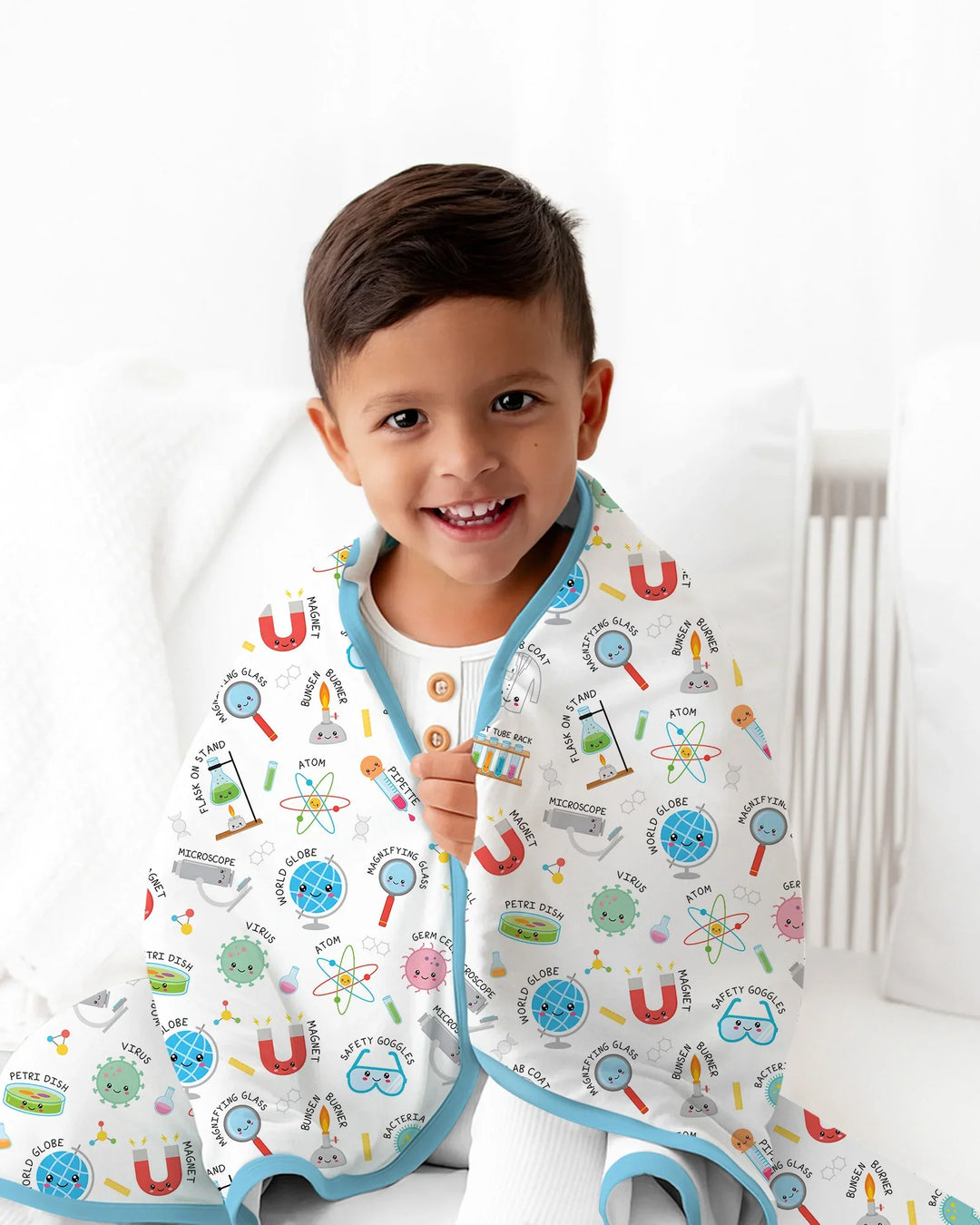 Science Fun Family Matching Bamboo Blanket