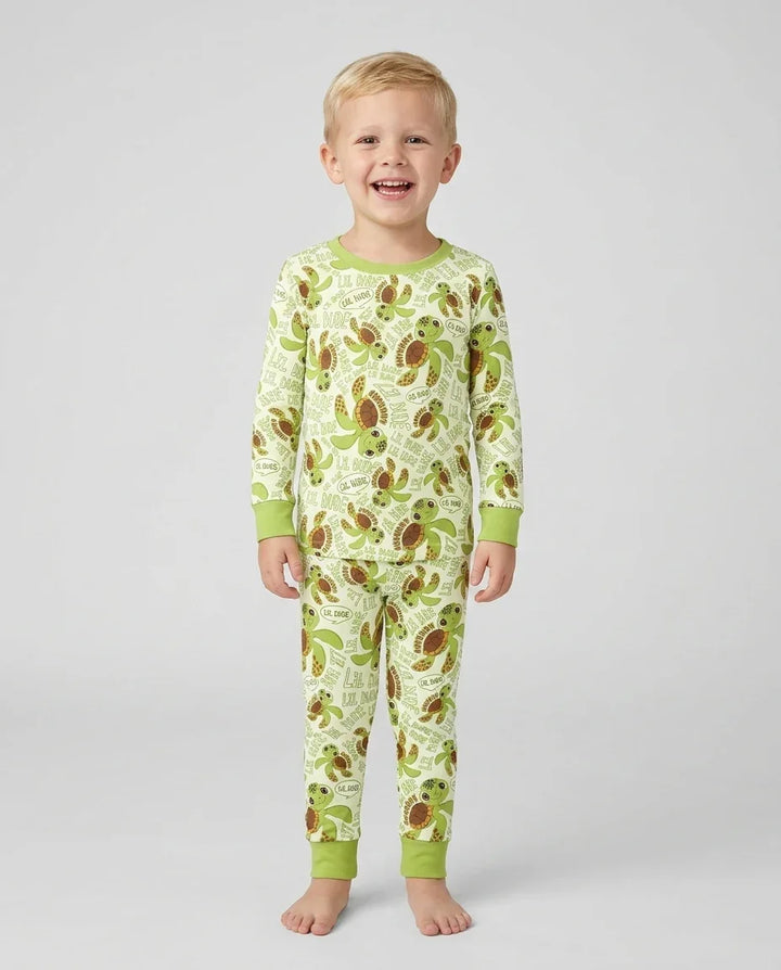 Conjunto de pijama de dos piezas de bambú con mangas largas, plantilla PERSONALIZADA