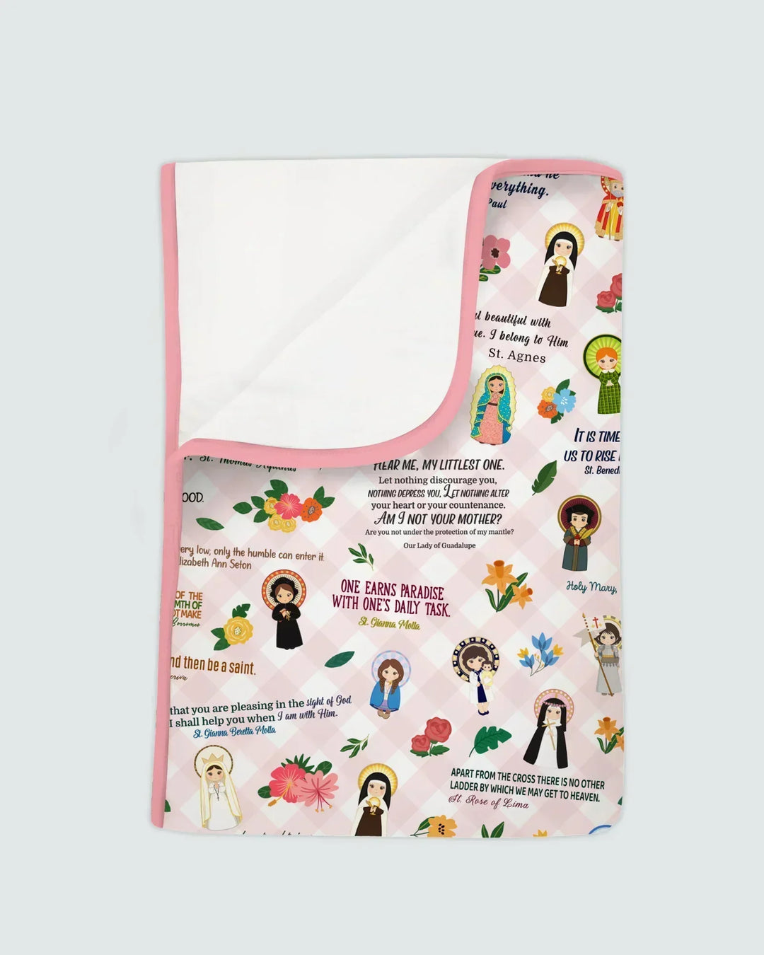 Catholic Saint Quotes Bamboo Blanket