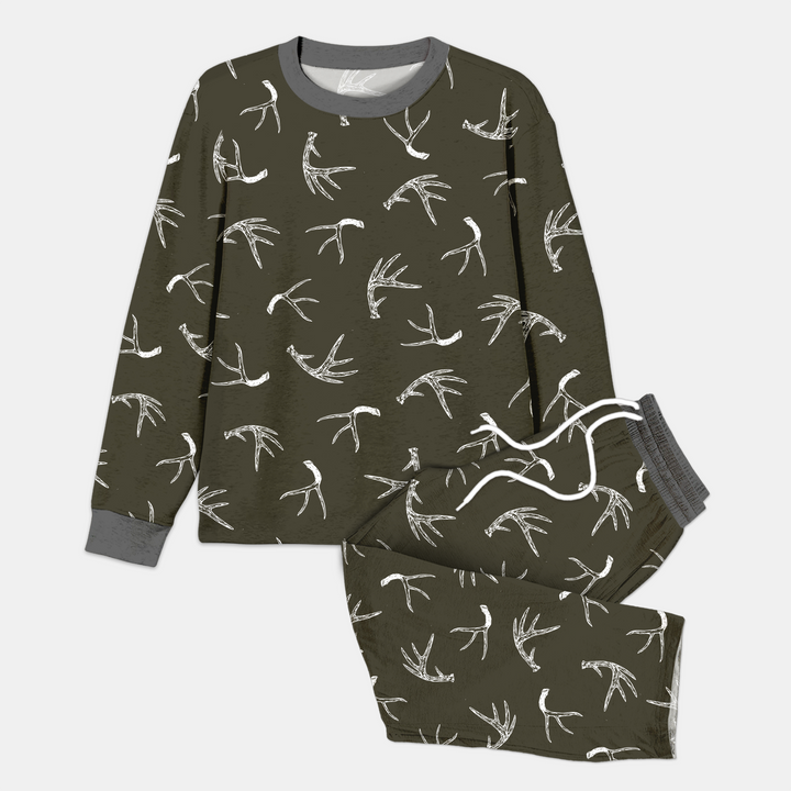 Antlers Minimalism Men's Pajama Set