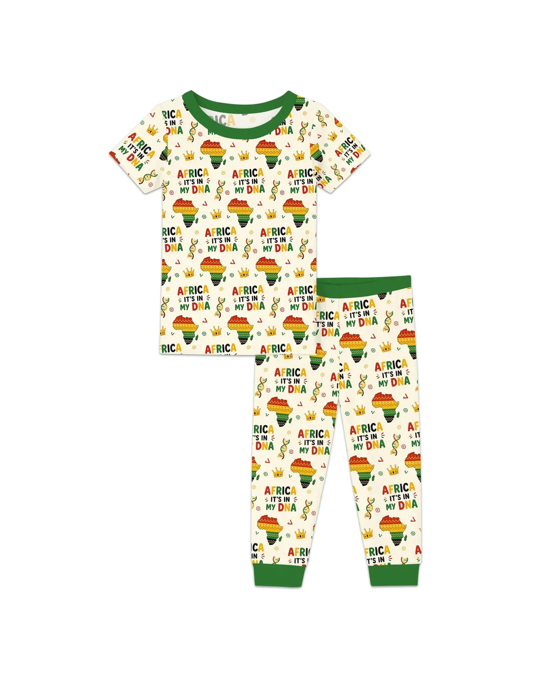Africa It's In My DNA Bamboo Two Piece Short Sleeve Pajama Set