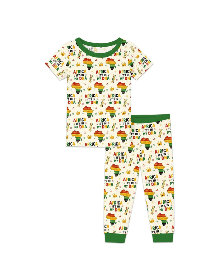 Africa It's In My DNA Bamboo Two Piece Short Sleeve Pajama Set