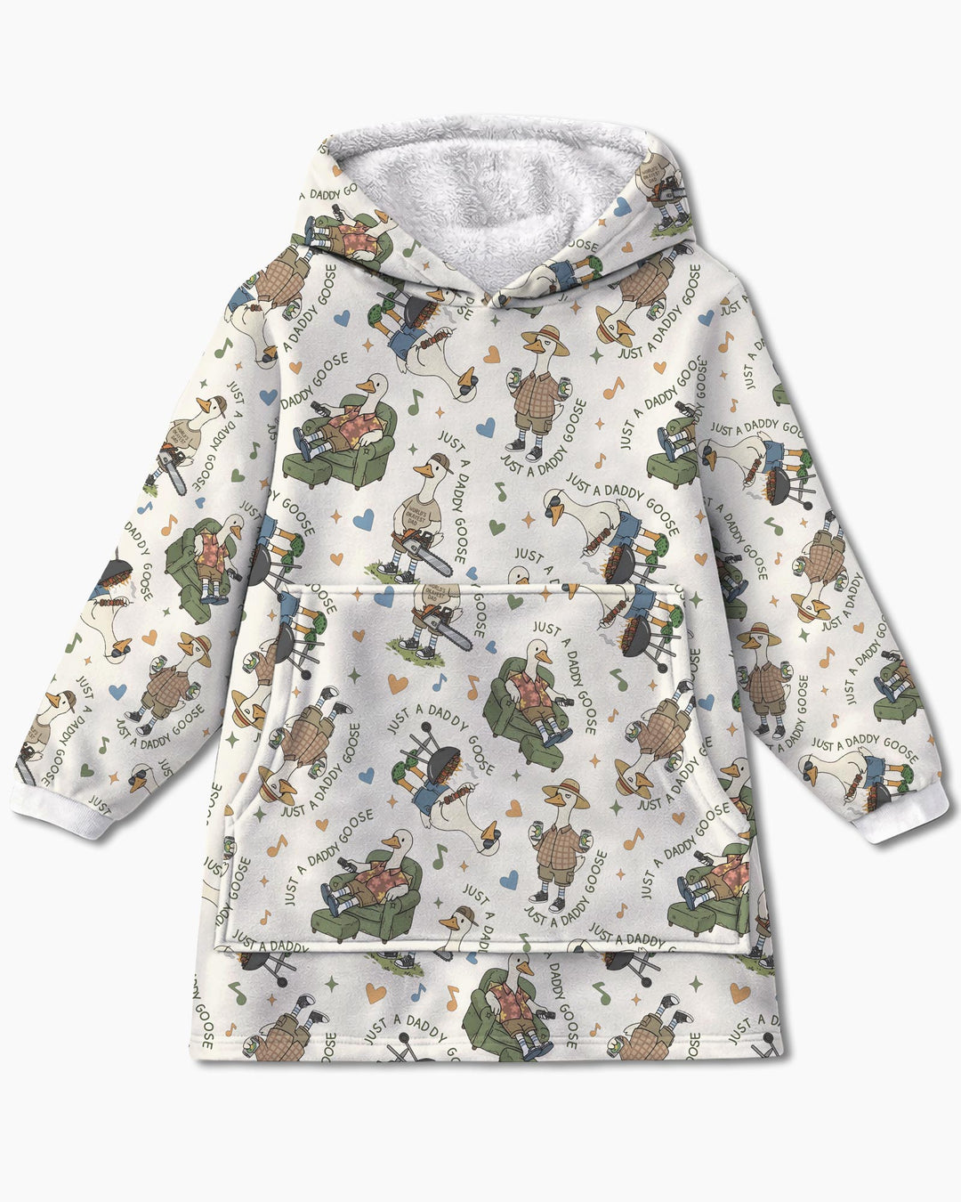 Just A Daddy Goose Family Matching Bamboo Blanket Hoodie