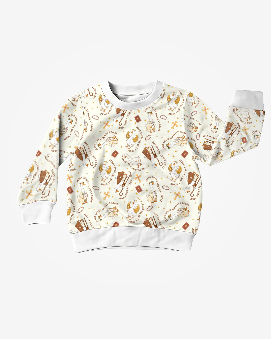 Jesus Loves You Silly Goose Crewneck Sweatshirt