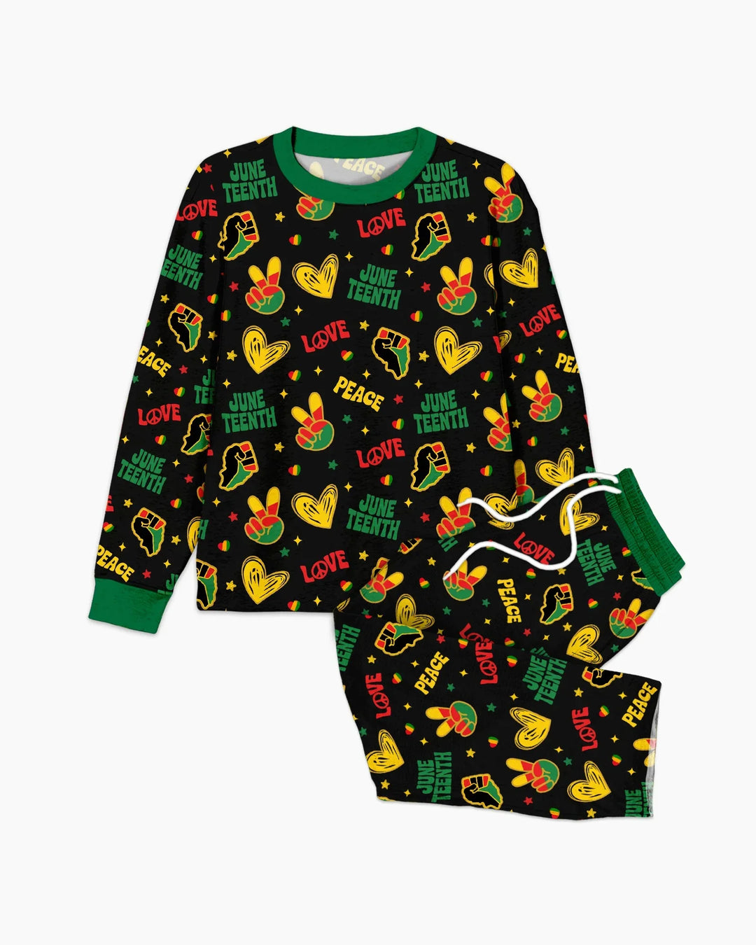Peace Love Juneteenth Bamboo Men's Pajama Set