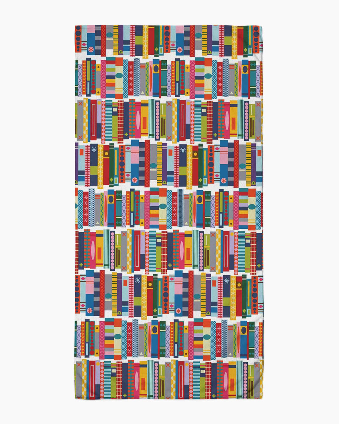 Rainbow Bookshelf Bamboo Beach Towel