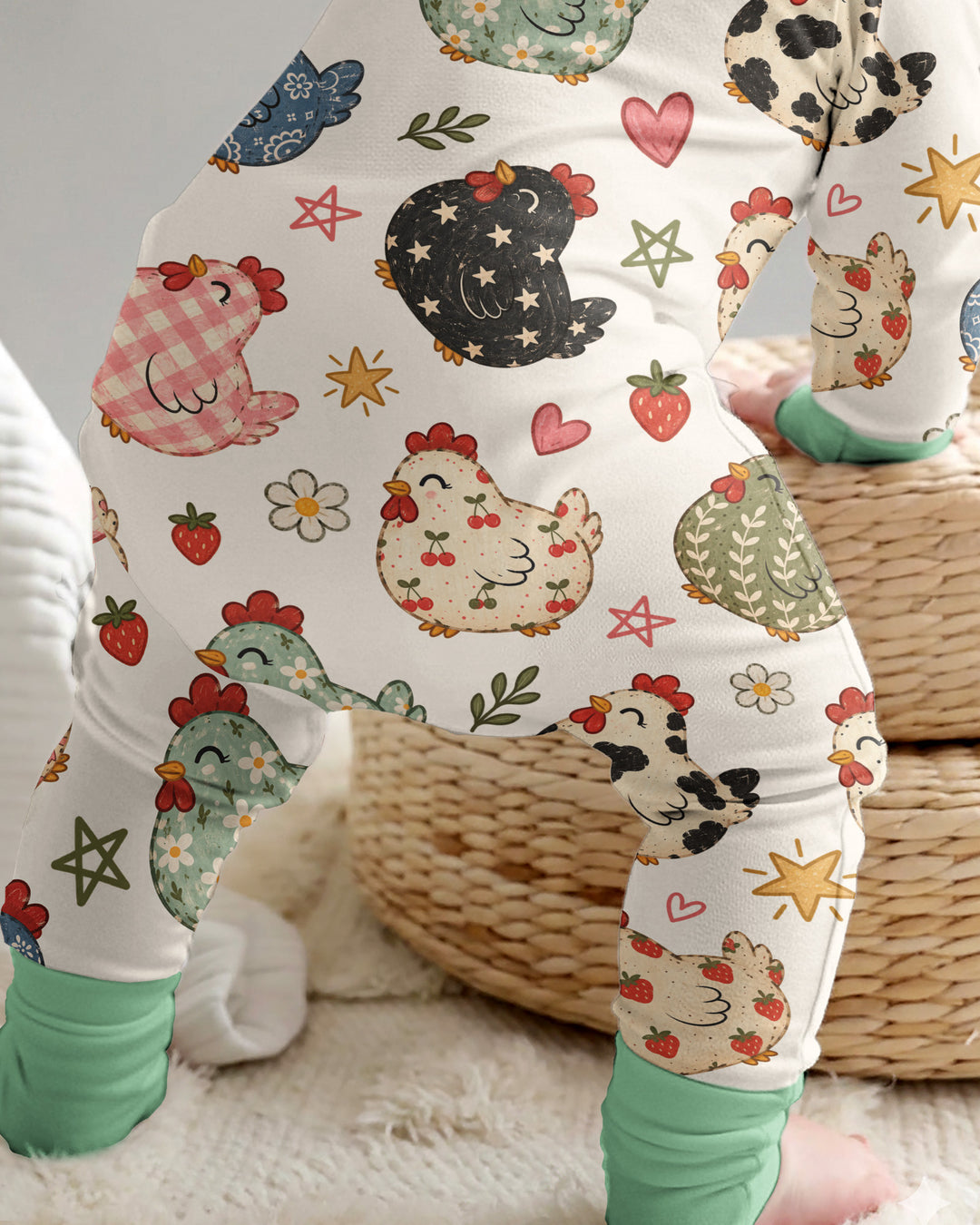 Playful Farm Chicken Bamboo Convertible Zippy
