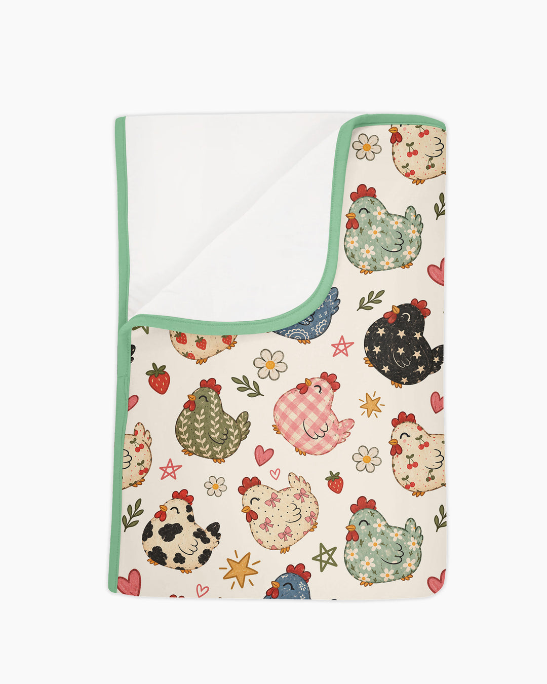 Playful Farm Chicken Bamboo Blanket