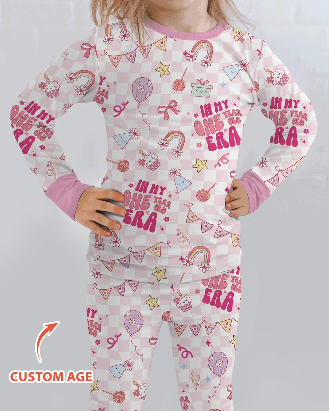 Personalized In My Birthday Era Bamboo Two Piece Long Sleeve Pajama Set