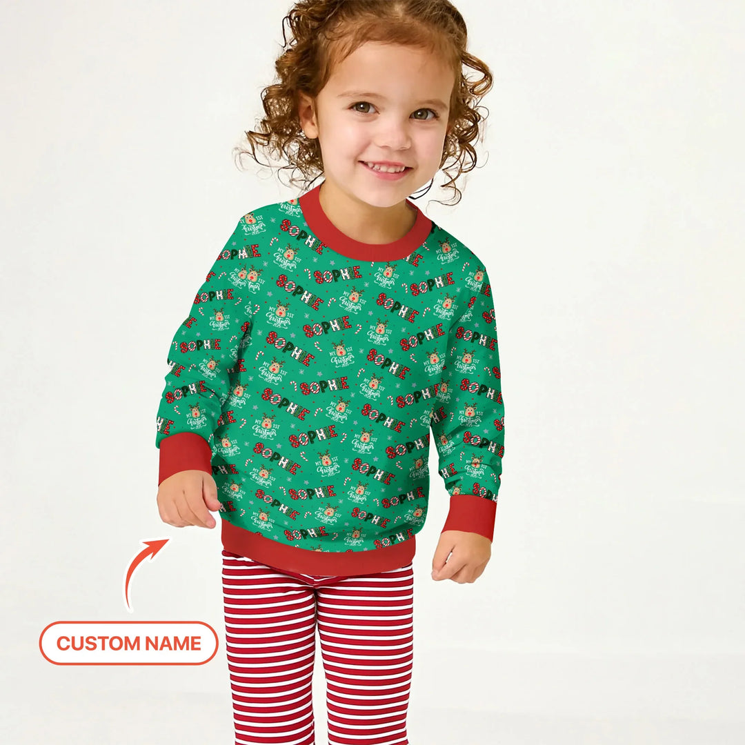 Custom Name "My First Christmas" Crewneck Sweatshirt