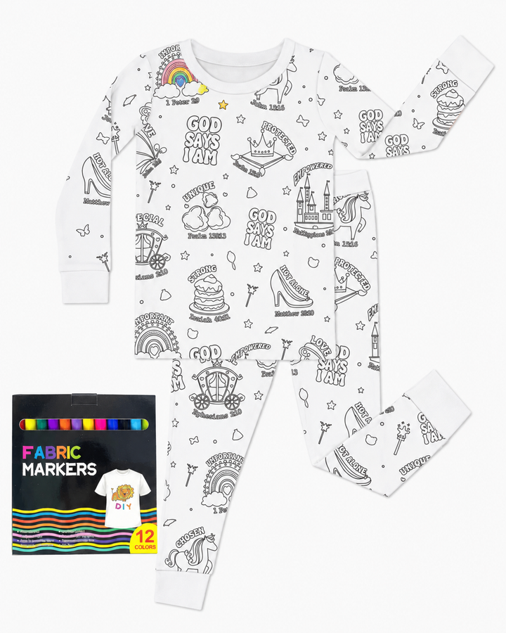 All Colorable Bamboo Two Piece Long Sleeve Pajama Set
