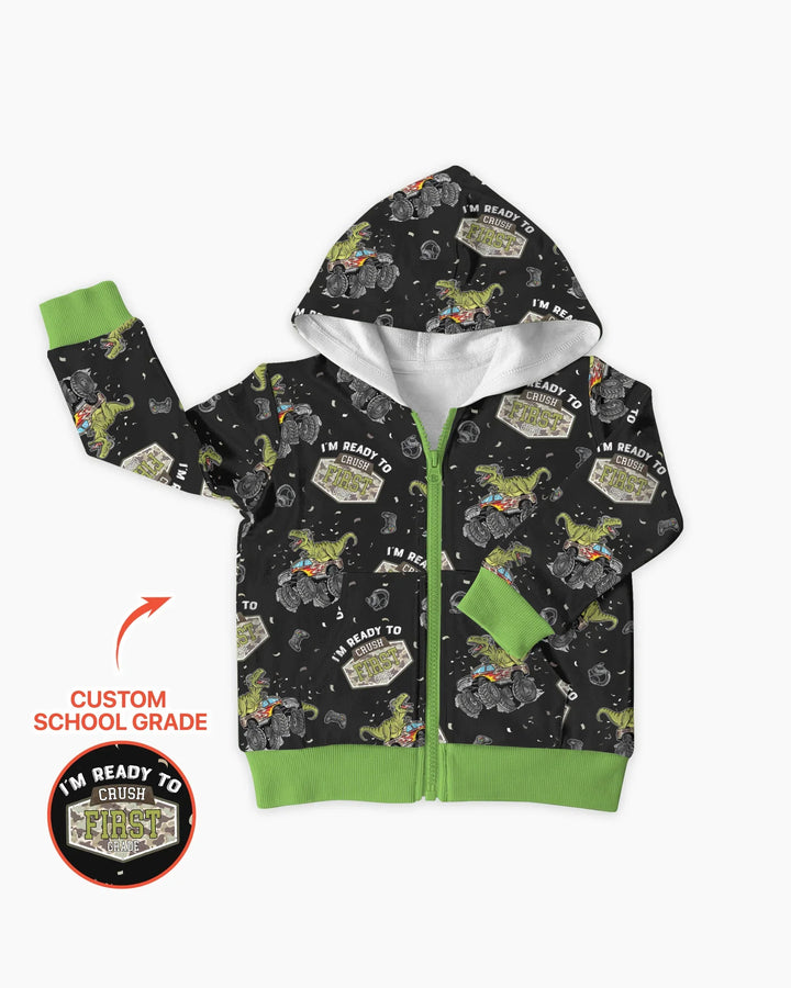 Sudadera con capucha y cremallera de bambú personalizada