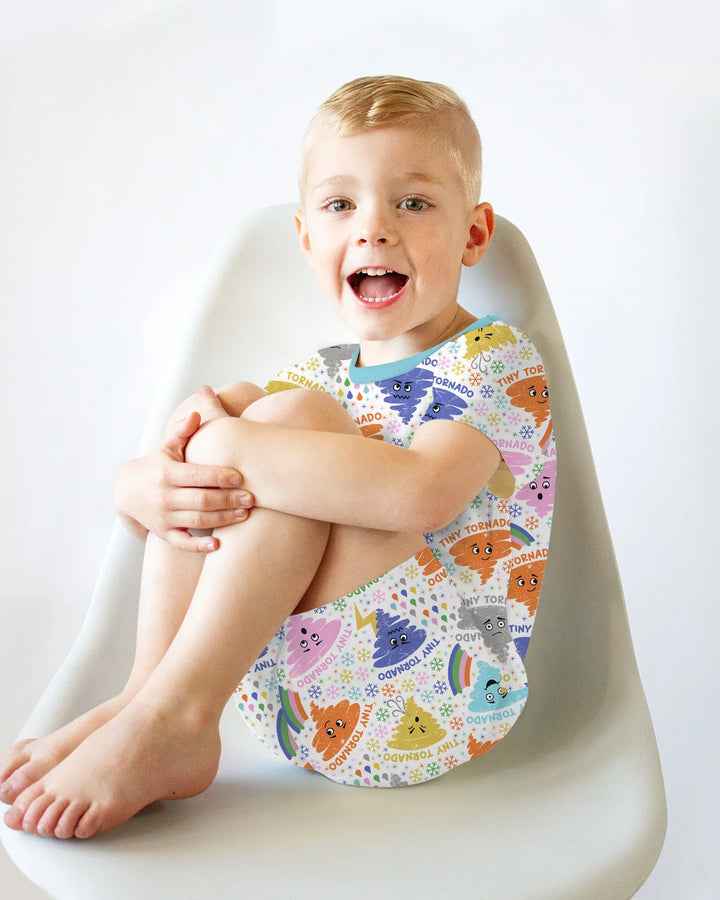Tornado Family Matching Bamboo Two Piece Short Sleeve Shorts Pajama Set