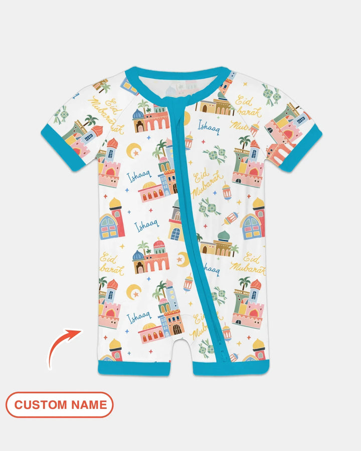 Eid Mubarak Custom Name Shorty Zippy