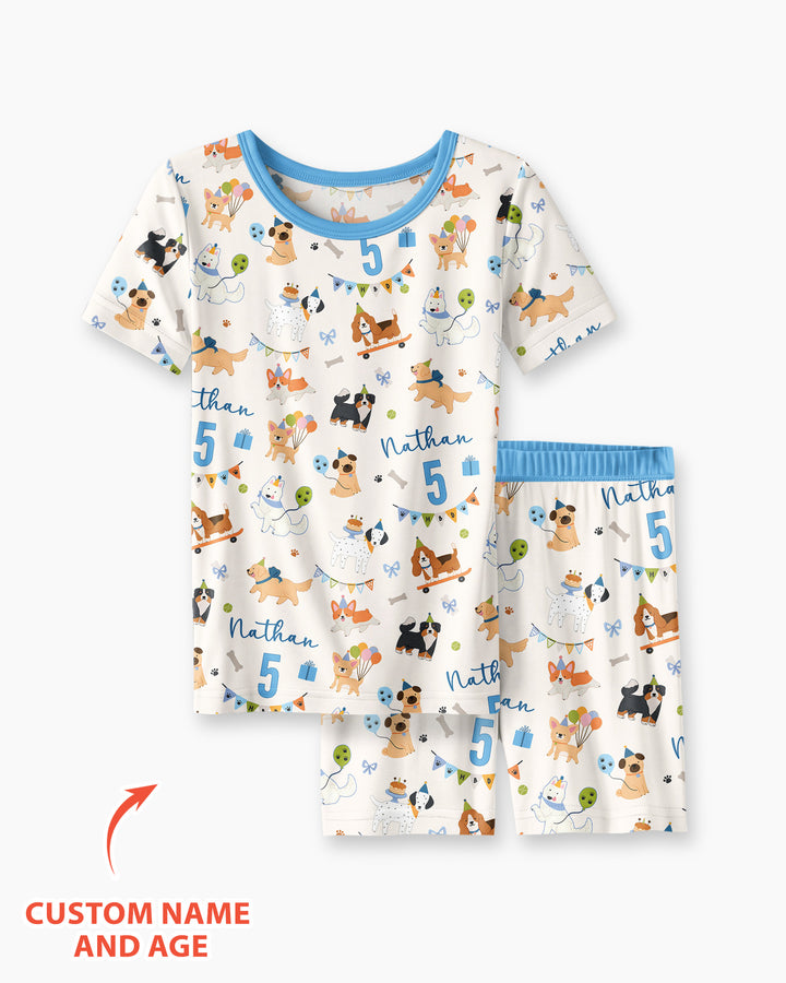 Schlafanzug-Set zweiteilig, kurze Ärmel, kurze Hose, Bambus