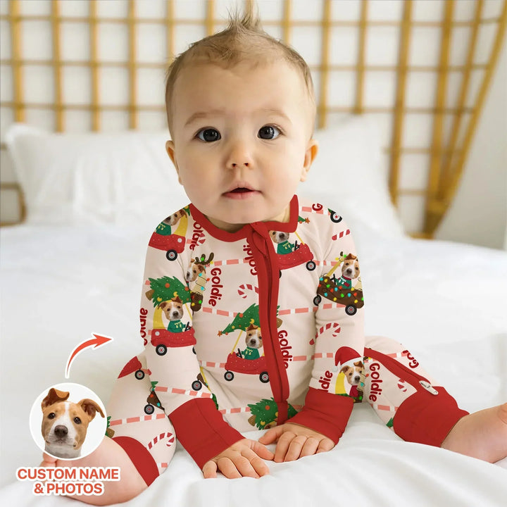 Gerippte Babykleidung mit individuellem Foto - Weich &amp; Skizzenhaft